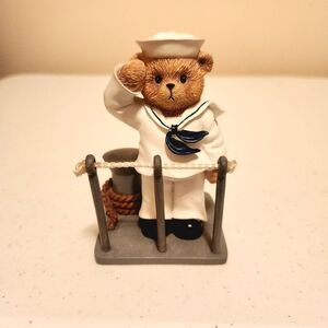 Hamilton Collection Navy Teddy Bear Armed Forces Sailor Figurine